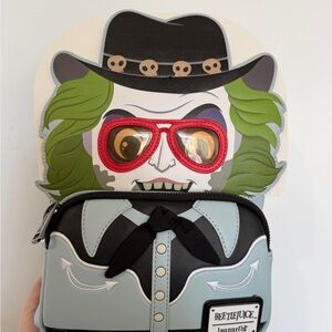 Loungefly Beetlejuice Cowboy Backpack - Black, Gray, Green